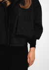 Serafina Collection One Size Embossed Short Jacket, Black