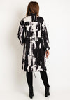 Serafina Collection One Size Abstract Print Long Jacket, Black