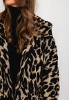 Serafina Collection One Size Wool Blend Leopard Print Jacket, Beige