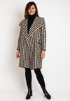 Serafina Collection Waterfall Houndstooth Knit Jacket, Black & Beige