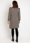 Serafina Collection Waterfall Houndstooth Knit Jacket, Black & Beige