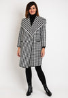 Serafina Collection Waterfall Houndstooth Knit Jacket, Black & White