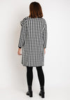 Serafina Collection Waterfall Houndstooth Knit Jacket, Black & White