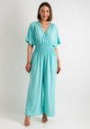 Serafina Collection One Size Wide Leg Jumpsuit, Aqua