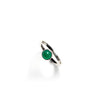 POM Solitaire Onyx Ring, Silver