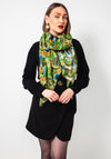 Serafina Collection Abstract Print Scarf, Green