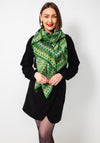 Serafina Collection Abstract Chevron Print Scarf, Green