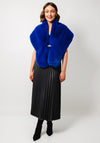 Serafina Collection One Size Faux Fur Shawl, Royal Blue