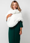 Serafina Collection Faux Fur One Size Cape, White