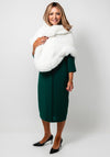 Serafina Collection Faux Fur One Size Cape, White