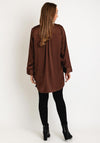 Serafina Collection Satin Blouse, Brown