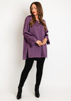 Serafina Collection Satin Blouse, Purple