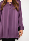 Serafina Collection Satin Blouse, Purple