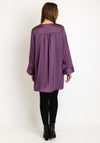 Serafina Collection Satin Blouse, Purple