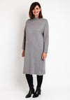 Serafina Collection Soft Knit Knee Length Jumper Dress, Grey