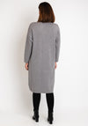 Serafina Collection Soft Knit Knee Length Jumper Dress, Grey