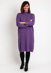 Serafina Collection Soft Knit Knee Length Jumper Dress, Purple