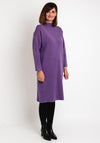 Serafina Collection Soft Knit Knee Length Jumper Dress, Purple