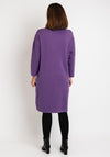 Serafina Collection Soft Knit Knee Length Jumper Dress, Purple