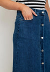 Serafina Collection Soft Stretch Maxi Skirt, Denim