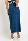 Serafina Collection Soft Stretch Maxi Skirt, Denim