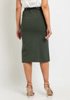 The Serafina Collection One Size Polly Midi Skirt, Khaki