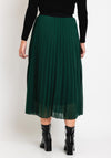 Serafina Collection One Size Pleated Midi Skirt, Green