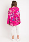 Serafina Collection One Size Floral Tunic Blouse, Cerise