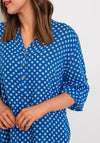 Serafina Collection One Size Polka Dot Top, Blue