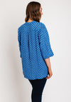 Serafina Collection One Size Polka Dot Top, Blue