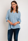 Serafina Collection One Size Polka Dot Top, Sky