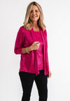 Leon Collection Glitter Layered Top, Pink