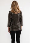 Leon Collection Glitter Layered Top, Gold