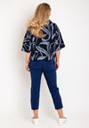 Natalia Collection One Size Short Print Jacket, Navy