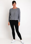 Natalia Collection Draw String Sweater, Grey