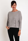 Natalia Collection Draw String Sweater, Taupe