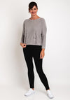 Natalia Collection Draw String Sweater, Taupe