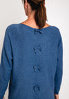 Natalia Collection One Size Fine Knit Relaxed Sweater, Denim