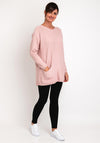 Natalia Collection One Size Fine Knit Relaxed Sweater, Pink