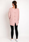 Natalia Collection One Size Fine Knit Relaxed Sweater, Pink