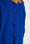 Natalia Collection One Size Knit Relaxed Sweater, Royal Blue