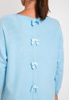 Natalia Collection One Size Fine Knit Relaxed Sweater, Sky Blue