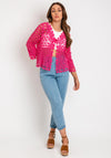 The Serafina Collection One Size Embroidered Bolero, Fuchsia