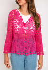 The Serafina Collection One Size Embroidered Bolero, Fuchsia