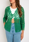 Serafina Collection One Size Embroidered Bolero, Green