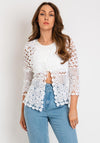 The Serafina Collection One Size Embroidered Bolero, White