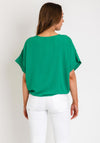 The Serafina Collection One Size Knot Detail Top, Green