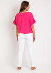 The Serafina Collection One Size Knot Detail Top, Fuchsia