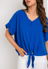 The Serafina Collection One Size Knot Detail Top, Royal Blue