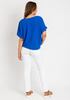 The Serafina Collection One Size Knot Detail Top, Royal Blue